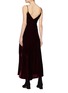 Back View - Click To Enlarge - 72723 - Loop edge panelled velvet slip dress