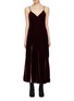 Main View - Click To Enlarge - 72723 - Loop edge panelled velvet slip dress