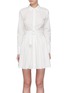 Main View - Click To Enlarge - 72723 - Belted pleated shirt dress