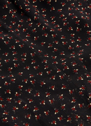  - 72723 - Rose print asymmetric silk skirt