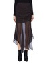 Main View - Click To Enlarge - 72723 - Rose print asymmetric silk skirt