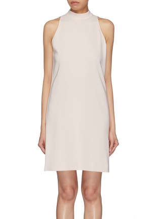 Main View - Click To Enlarge - THEORY - 'Clean' sash tie back crepe dress