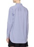 Back View - Click To Enlarge - THEORY - 'Weekender' tie neck oversized stripe shirt