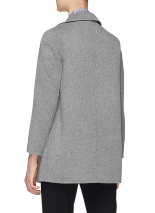 Back View - Click To Enlarge - THEORY - 'Clairene' open front wool-cashmere melton coat