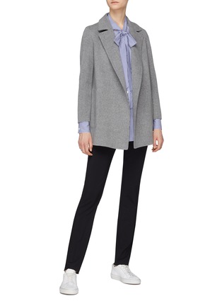 Figure View - Click To Enlarge - THEORY - 'Clairene' open front wool-cashmere melton coat
