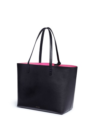 Front View - Click To Enlarge - MANSUR GAVRIEL - Large leather tote with contrast lining