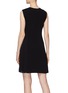 Back View - Click To Enlarge - THEORY - Mix pleated crepe dress