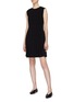 Figure View - Click To Enlarge - THEORY - Mix pleated crepe dress