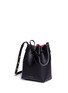 Front View - Click To Enlarge - MANSUR GAVRIEL - Mini contrast lining leather bucket bag