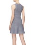 Back View - Click To Enlarge - THEORY - Marled flared sleeveless dress