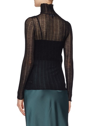 Back View - Click To Enlarge - THEORY - Stripe wool blend turtleneck sweater