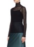 Front View - Click To Enlarge - THEORY - Stripe wool blend turtleneck sweater