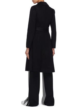 Back View - Click To Enlarge - THEORY - Belted cashmere melton wrap trench coat