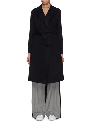 Main View - Click To Enlarge - THEORY - Belted cashmere melton wrap trench coat