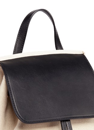 Detail View - Click To Enlarge - MANSUR GAVRIEL - Mini leather canvas combo backpack