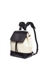 Front View - Click To Enlarge - MANSUR GAVRIEL - Mini leather canvas combo backpack