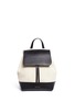 Main View - Click To Enlarge - MANSUR GAVRIEL - Mini leather canvas combo backpack