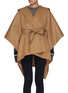 Main View - Click To Enlarge - THEORY - Belted wool-cashmere melton poncho