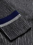 - THEORY - Colourblocked cuff stripe oversized cashmere sweater