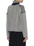 Back View - Click To Enlarge - THEORY - Colourblocked collar stripe oversized cashmere sweater