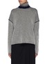 Main View - Click To Enlarge - THEORY - Colourblocked collar stripe oversized cashmere sweater
