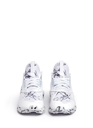 Front View - Click To Enlarge - ADIDAS - 'Tubular Runner' marble print sneakers