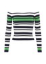 Main View - Click To Enlarge - TOPSHOP - Variegated stripe rib knit off-shoulder top