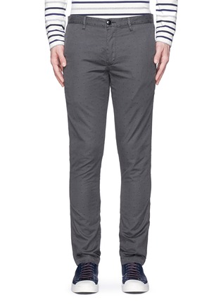 Main View - Click To Enlarge - PS PAUL SMITH - Dot jacquard slim fit twill chinos