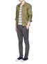 Figure View - Click To Enlarge - PS PAUL SMITH - Dot jacquard slim fit twill chinos