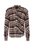 Main View - Click To Enlarge - GROUND ZERO - Staggered hem tartan plaid flannel unisex shirt