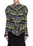 Main View - Click To Enlarge - GROUND ZERO - Puff shoulder tartan plaid flannel peplum shirt