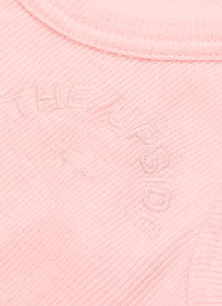 - THE UPSIDE - Logo embroidered rib knit tank top