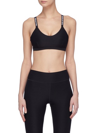 Main View - Click To Enlarge - THE UPSIDE - 'Dance' logo strap racerback sports bra