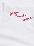  - THE UPSIDE - 'Yoga and Wine' slogan embroidered T-shirt