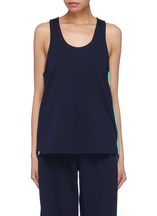 Main View - Click To Enlarge - THE UPSIDE - Stripe outseam racerback tank top