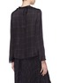 Back View - Click To Enlarge - VINCE - Tie split back grid print silk blouse