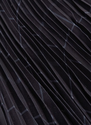  - VINCE - Grid print pleated drape skirt