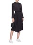 Figure View - Click To Enlarge - VINCE - Grid print pleated drape skirt