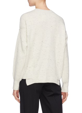 Back View - Click To Enlarge - VINCE - Staggered hem rib knit sweater