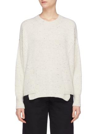 Main View - Click To Enlarge - VINCE - Staggered hem rib knit sweater