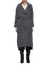 Main View - Click To Enlarge - VINCE - Belted layered lapel melton coat