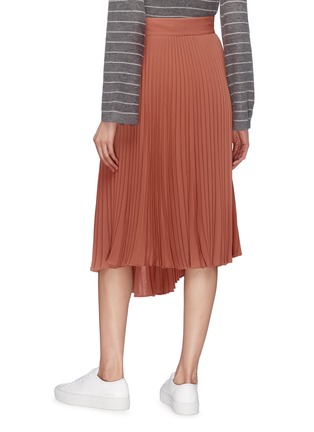 Back View - Click To Enlarge - VINCE - Asymmetric pleated crepe skirt