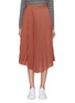 Main View - Click To Enlarge - VINCE - Asymmetric pleated crepe skirt