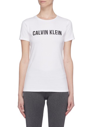 Main View - Click To Enlarge - CALVIN KLEIN PERFORMANCE - Logo print performance T-shirt