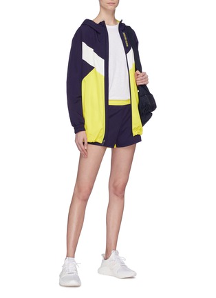 Figure View - Click To Enlarge - CALVIN KLEIN PERFORMANCE - Colourblock water-repellent oversized windbreaker jacket