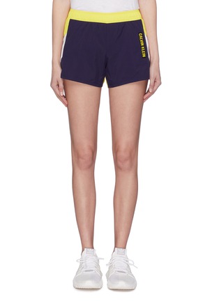Main View - Click To Enlarge - CALVIN KLEIN PERFORMANCE - Colourblock water-repellent running shorts