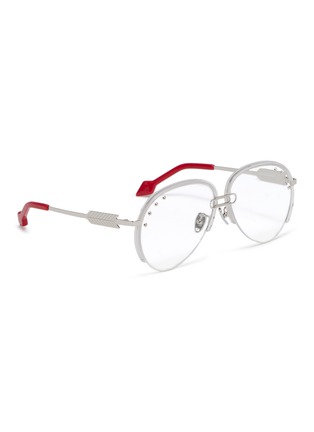 Figure View - Click To Enlarge - WHATEVER EYEWEAR - Stud metal aviator optical glasses
