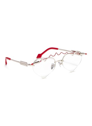 Figure View - Click To Enlarge - WHATEVER EYEWEAR - Lipstick brow bar metal heart shaped optical glasses