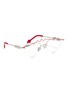 Figure View - Click To Enlarge - WHATEVER EYEWEAR - Lipstick brow bar metal heart shaped optical glasses