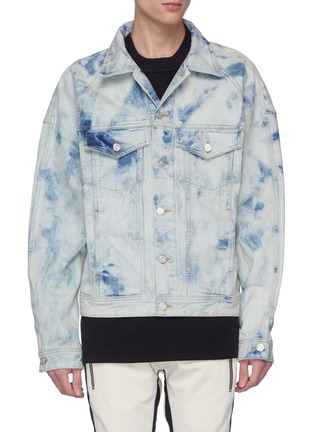 Main View - Click To Enlarge - FEAR OF GOD - 'Holy Water' tie-dye effect denim jacket